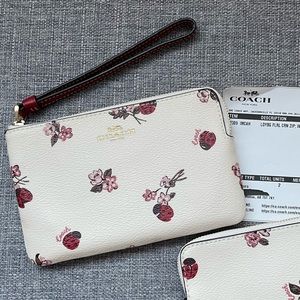 Coach white lady bug wrislet